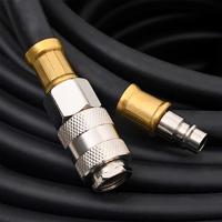 VidaXL Luchtslang hybride 0,6&apos;&apos; 20 m rubber en pvc zwart - thumbnail