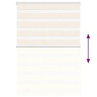 Zebra rolgordijn 110x100 cm stofbreedte 105,9 cm marmerbeige - thumbnail