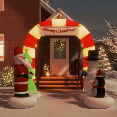 VidaXL Kerstboog opblaasbaar met led's 260 cm