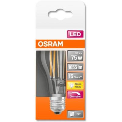 OSRAM HOMELIGHTING 4058075436886 LED-lamp Energielabel D (A - G) E27 Peer 7.5 W = 75 W Warmwit (Ø x l) 60 mm x 105 mm 1 stuk(s)