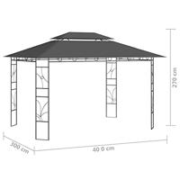VidaXL Prieel 160 g/m² 4x3x2,7 m antracietkleurig - thumbnail