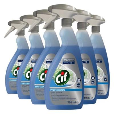 Glas- en interieurreiniger Cif professional spray 750ml | 6 stuks Glas- en interieurreiniger Cif professional spray 750ml | 6 stuks