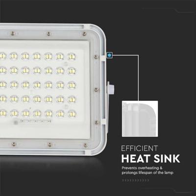V-TAC VT-80W-W 7842 LED-schijnwerper, Zonne-energiemodule 19 W Neutraalwit Wit