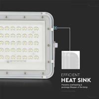V-TAC VT-80W-W 7842 LED-schijnwerper, Zonne-energiemodule 19 W Neutraalwit Wit - thumbnail
