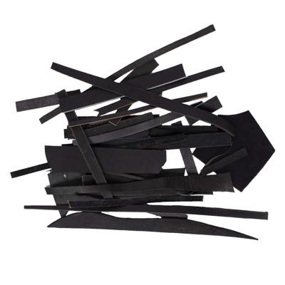 Leerstroken los restanten uit de zadelmakerij. zwart maat:500gr