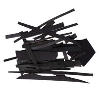 Leerstroken los restanten uit de zadelmakerij. zwart maat:500gr - thumbnail