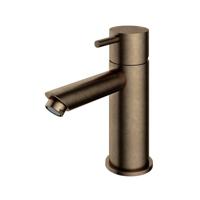 Hotbath Cobber lage wastafelmengkraan met rechte uitloop zonder waste verouderd messing CB003SAB - thumbnail