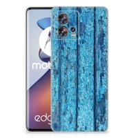 Motorola Edge 30 Fusion | Bumper Hoesje | Wood Blue - thumbnail