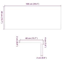 Vensterbanken 2 st onbehandeld 100x40x2 cm massief eikenhout - thumbnail