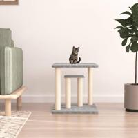 vidaXL Krabpaal met platforms 50 cm lichtgrijs, kattentoren, kattenboom, kattenkrabtoren, kattenkrabpaal, kattenspeelmeubel, kattenklimmeubel - thumbnail