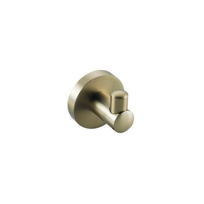 Fortifura Calvi Handdoekhaak - enkel - rond - met rozet - Geborsteld Messing PVD (Goud) SW639937