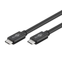 Goobay USB-C - USB-C laadkabel 1m zwart - 9550204 - thumbnail