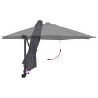 Tuinparasol Antraciet en Zwart 248 x 248 x 148 cm - thumbnail