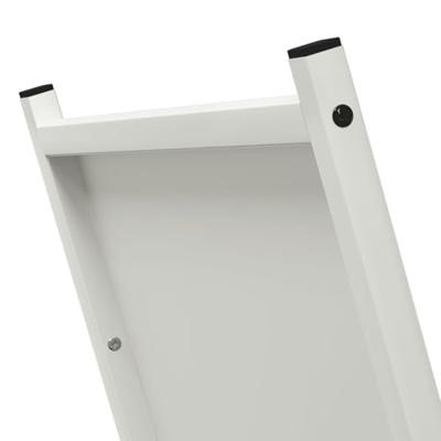 Brandhoutrek 69,5x35x81 cm koudgewalst staal wit