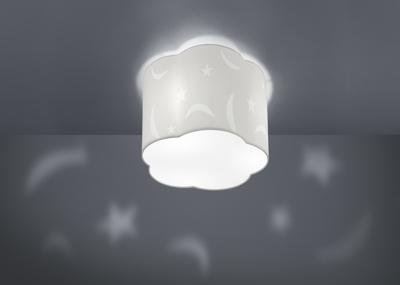Trio plafondlamp Moony jongens 25 cm 1 x E27 staal 42 watt blauw