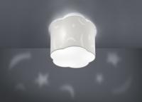 Trio plafondlamp Moony jongens 25 cm 1 x E27 staal 42 watt blauw - thumbnail