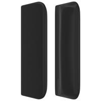 Hoofdbord met randen 83x16x78/88 cm kunstleer zwart - thumbnail