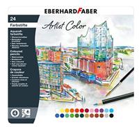 24 Aquarelpotloden Eberhard Faber in bliketui - thumbnail