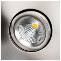 LED inbouwspot 7W 2700K geborsteld staal draai en kantelbaar vierkant Junistar Lux Square SG 902584 - thumbnail