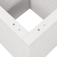 Plantenbak 40x40x46 cm massief grenenhout wit - thumbnail