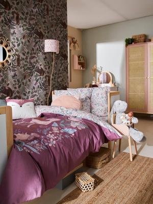 Set dekbedovertrek + kussensloop voor kinderen VICTORIA Oeko-Tex® pruim