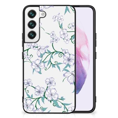 Samsung Galaxy S22 Uniek Bloemen Hoesje Blossom White Samsung Galaxy S22 Uniek Bloemen Hoesje Blossom White