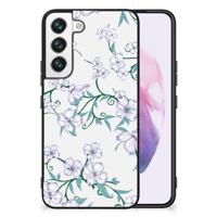 Samsung Galaxy S22 Uniek Bloemen Hoesje Blossom White - thumbnail