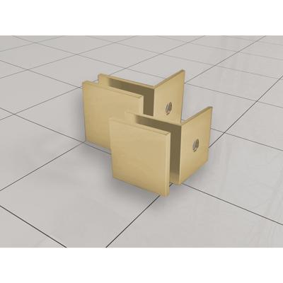 Glaskoppeling Set tbv Inloopdouche Wiesbaden Zonder Profiel Geborsteld Messing Goud Glaskoppeling Set tbv Inloopdouche Wiesbaden Zonder Profiel Geborsteld Messing Goud