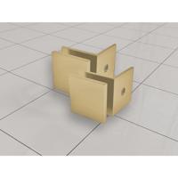 Glaskoppeling Set tbv Inloopdouche Wiesbaden Zonder Profiel Geborsteld Messing Goud - thumbnail