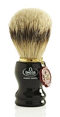 Omega scheerkwast 100% super badger resin handvat 11cm
