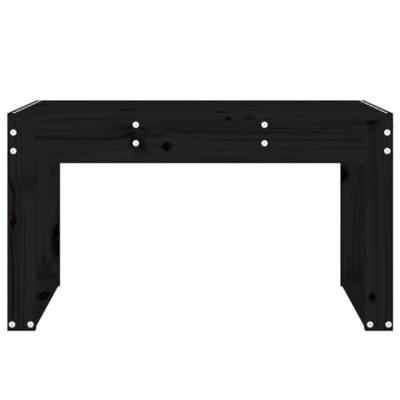 Tuinbank 80x38x45 cm massief grenenhout zwart