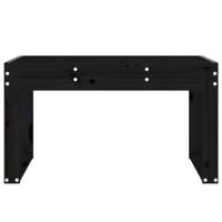 Tuinbank 80x38x45 cm massief grenenhout zwart - thumbnail