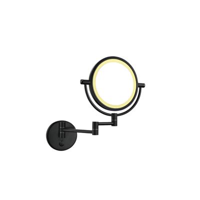Wiesbaden Wand Scheerspiegel Met LED Verlichting �20 cm Staand 5x Vergrotend Mat Zwart Wiesbaden Wand Scheerspiegel Met LED Verlichting �20 cm Staand 5x Vergrotend Mat Zwart