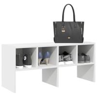 VidaXL Schoenenrek stapelbaar 89,5x30x40 cm wit - thumbnail