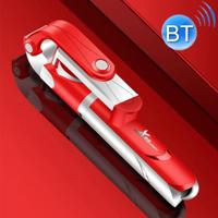 XT-09 multifunctionele live broadcast mobiele Bluetooth zelfontspanner Pole statief (rood) - thumbnail