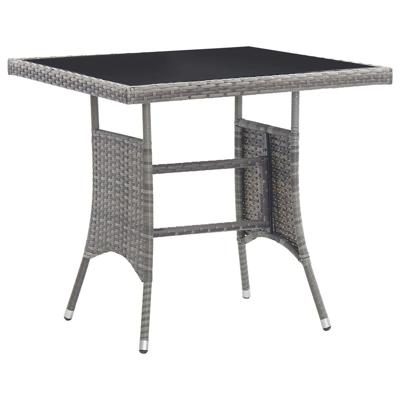 Tuintafel 80x80x74 cm poly rattan grijs Tuintafel 80x80x74 cm poly rattan grijs