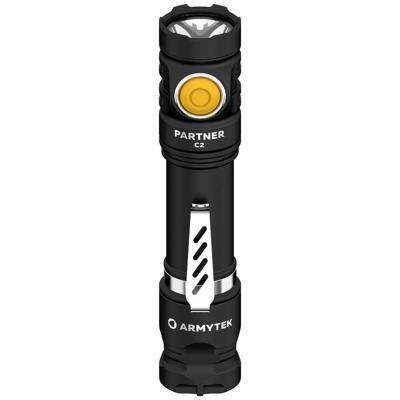 ArmyTek Partner C2 Magnet USB Warm F07802W Zaklamp LED Met riemclip, Met holster werkt op een accu 1020 lm 118 g