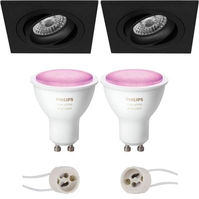 Philips Hue Kantelbare Inbouwspot LED GU10 - Mat Zwart - Bluetooth