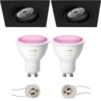Philips Hue Kantelbare Inbouwspot LED GU10 - Mat Zwart - Bluetooth - thumbnail