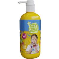 Boti Natural face & fingerpaint fles met pompje - geel, 1l - thumbnail