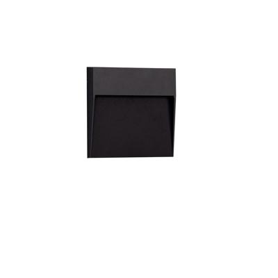Lyora Vierkante wandlampFem zwart - 9136440