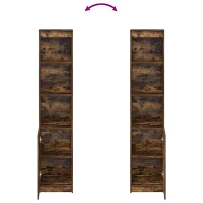 Hoge kast 37,5x35x180 cm spaanplaat gerookt eikenkleurig Hoge kast 37,5x35x180 cm spaanplaat gerookt eikenkleurig