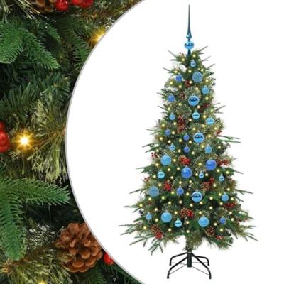 VidaXL Kunstmatige inklapbare kerstboom groen 150 cm pe en pvc VidaXL Kunstmatige inklapbare kerstboom groen 150 cm pe en pvc