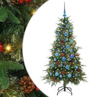 VidaXL Kunstmatige inklapbare kerstboom groen 150 cm pe en pvc - thumbnail