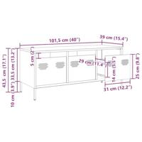 Tv-meubel 101,5x39x43,5 cm koudgewalst staal antracietkleurig - thumbnail