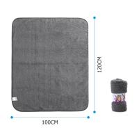 Nobleza Huisdier Deken Zachte Warme Hondendeken Wasbare Fleece Kattendeken Geschikt voor Kleine Middelgrote Hond Puppy Katten Huisdier Grijs 100 * 120cm - thumbnail