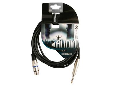 Xlr-kabel xlr vrouwelijk naar jack 6.35 mm mono 3 m Velleman - Velleman