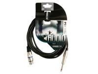 Xlr-kabel xlr vrouwelijk naar jack 6.35 mm mono 3 m Velleman - Velleman - thumbnail