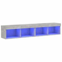Tv-meubels met LED-verlichting 2 st 80x30x30 cm betongrijs - thumbnail