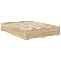Bedframe met hoofdeinde Sonoma Eiken 140 x 190 cm Bewerkt hout - thumbnail
